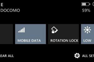 mobile data toggle action center wp