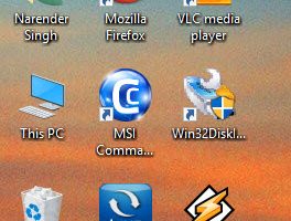 desktop icons windows 10