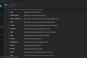 Zoho Mail in Night Mode