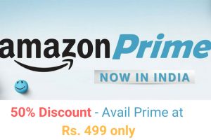 50% Discount _ Avail prime for Rs. 499 only