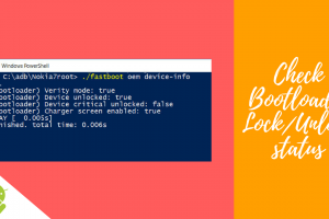 Check bootloader lock unlock status from fastboot