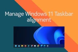 Align Windows 11 taskbar from center to left