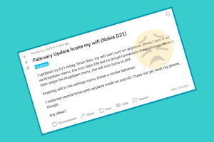 Nokia G21 - WiFi not working after February 2023 update