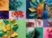 A collage of stock wallpapers taken from HMD Crest smartphones